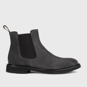 DU1343GENOUF009NN05 - Stivaletto in suede antracite