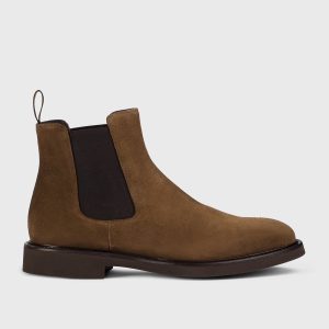 DU1343GENOUF009TC05 - Stivaletto in suede havana