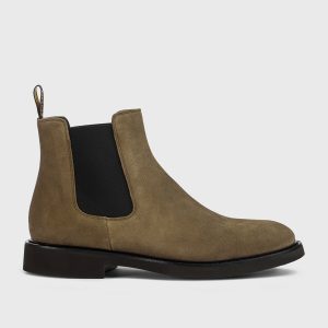 DU1343GENOUF009TM08 - Stivaletto in suede cacao