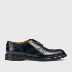 DU1367SIEWUF007NB02 - Stringata coda di rondine in pelle blu