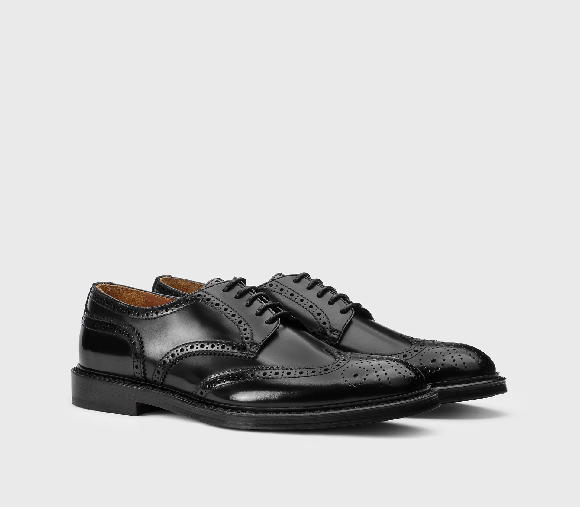 DU1367SIEWUF007NN00 - Stringata coda di rondine in pelle nera - immagine 4