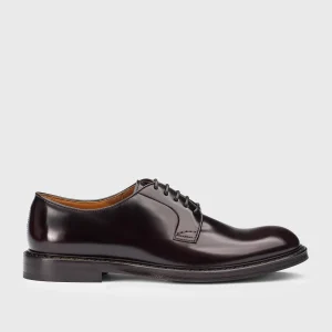 DU1385SIEWUF007TL01 - Stringata in pelle burgundy