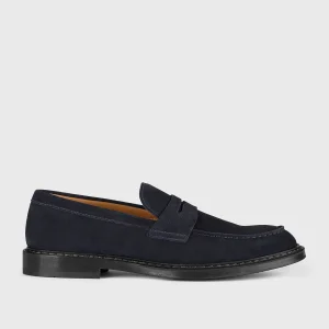 DU2528SIEWUF009NB00 - Mocassino in suede blu