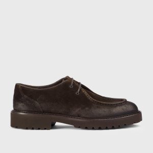DU2737PHILUF205TM23 - Stringata a due fori in suede marrone "terre"