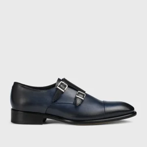 DU2743BERNUF159NB28 - Doppia fibbia in pelle blu