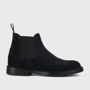 DU3091BRUXUF009NB00 - Stivaletto a coda di rondine in suede blu