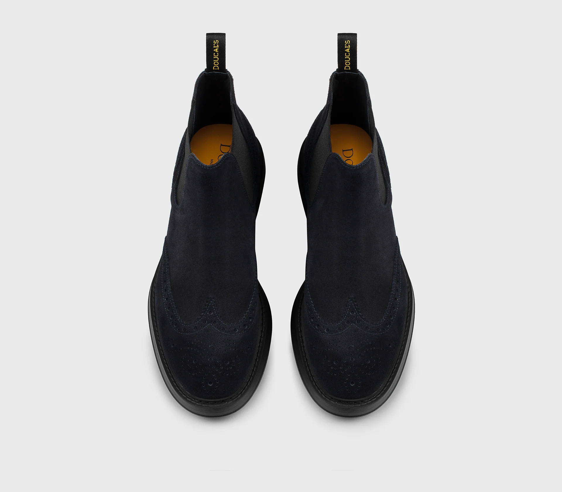 DU3091BRUXUF009NB00 - Stivaletto a coda di rondine in suede blu - immagine 3