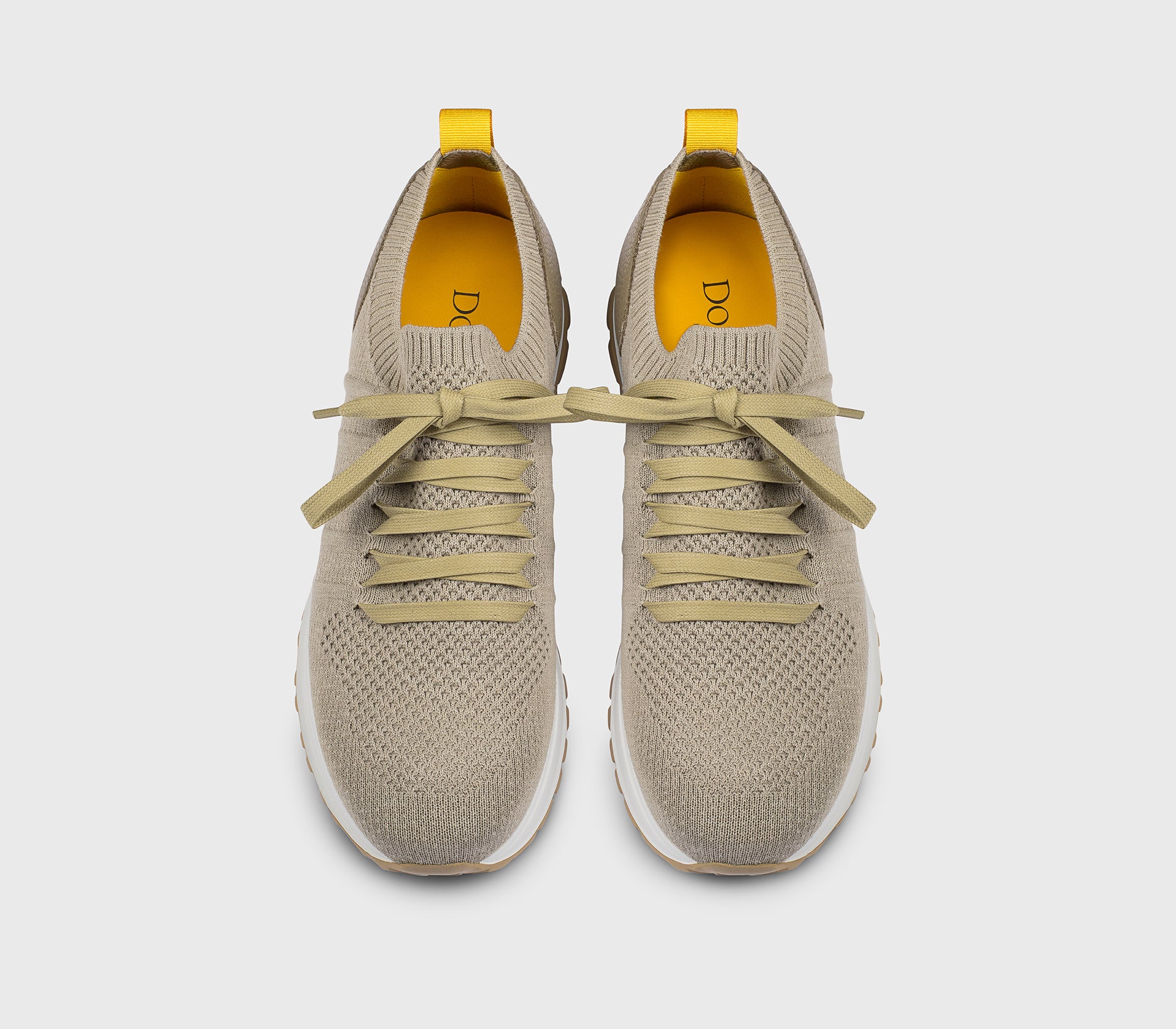 DU3222SYDNPZ830DM49 - Sneaker in tessuto tecnico e pelle taupe e creta - immagine 3