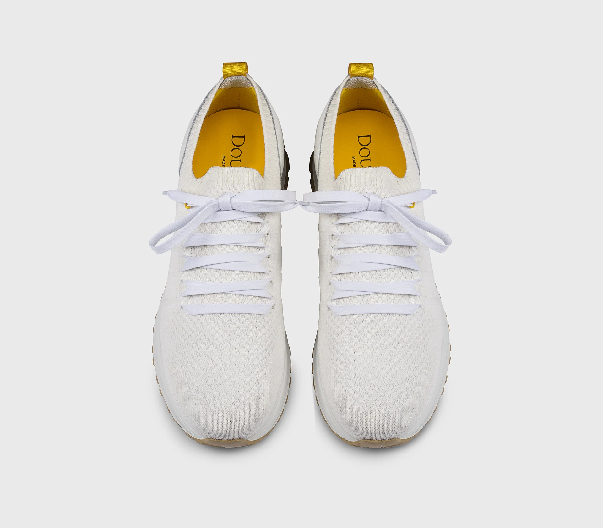 DU3222SYDNPZ830DW13 - Sneaker in tessuto tecnico e pelle bianco "gesso" - immagine 3