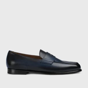 DU3260MARIUF159NB28 - Mocassino "Mario 50" in pelle blu