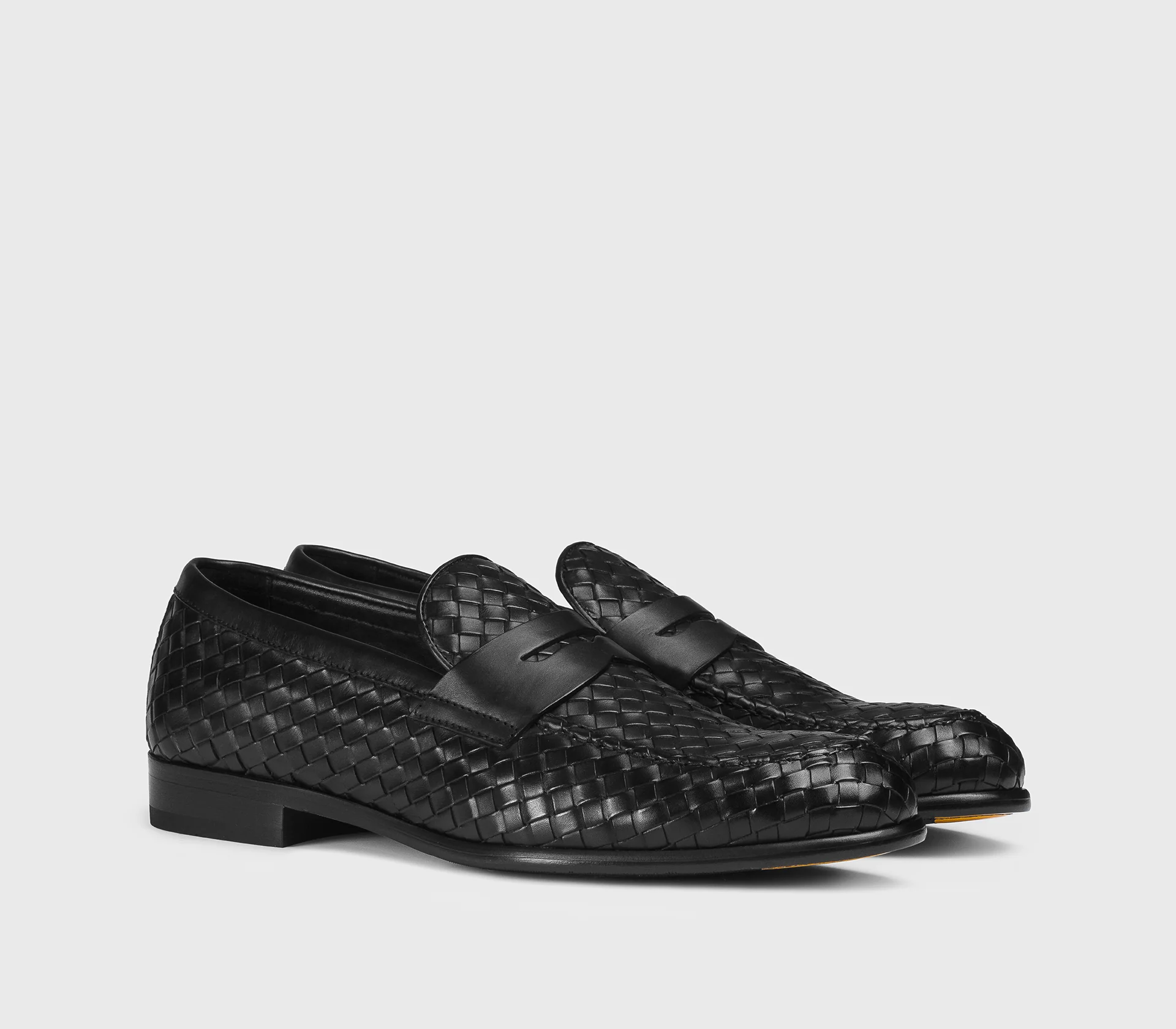 DU3266STRAUY195NN00 - Mocassino in pelle intrecciata nero - immagine 4