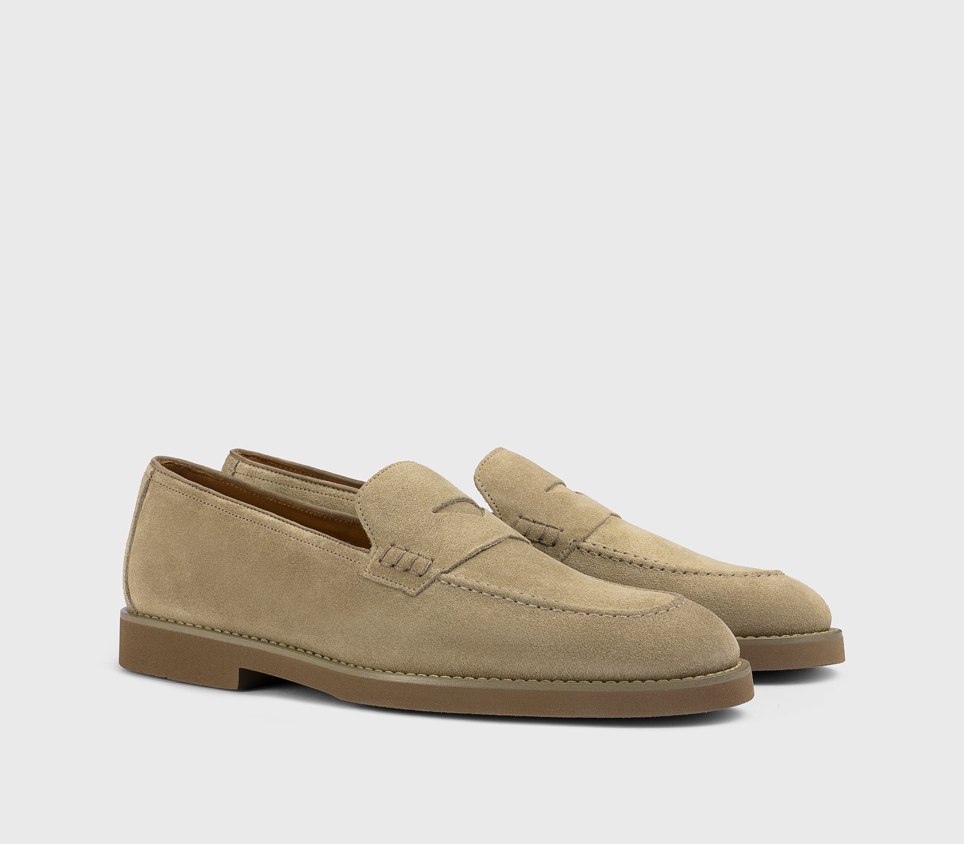DU3294SALOUF009ZC15 - Mocassino in suede sabbia - immagine 4