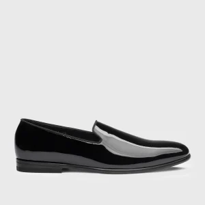 DU3304CARPUF018NN00 - Mocassino in pelle verniciata nero