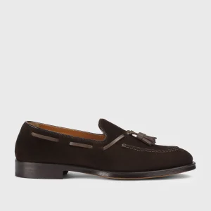 DU3339ORVNPY729TM23 - Mocassino con nappine in suede marrone "terre"