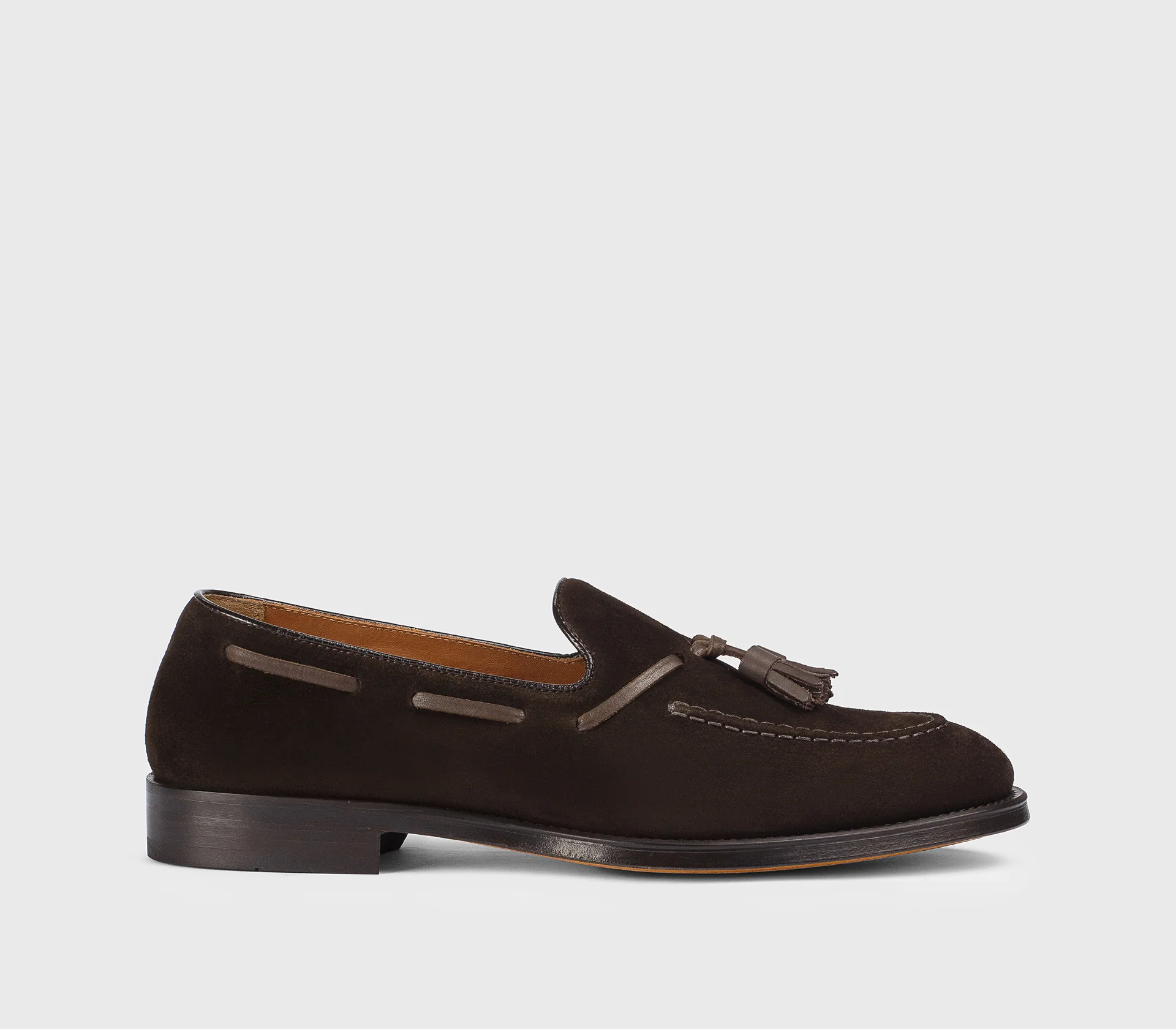 DU3339ORVNPY729TM23 - Mocassino con nappine in suede marrone "terre" - immagine 2