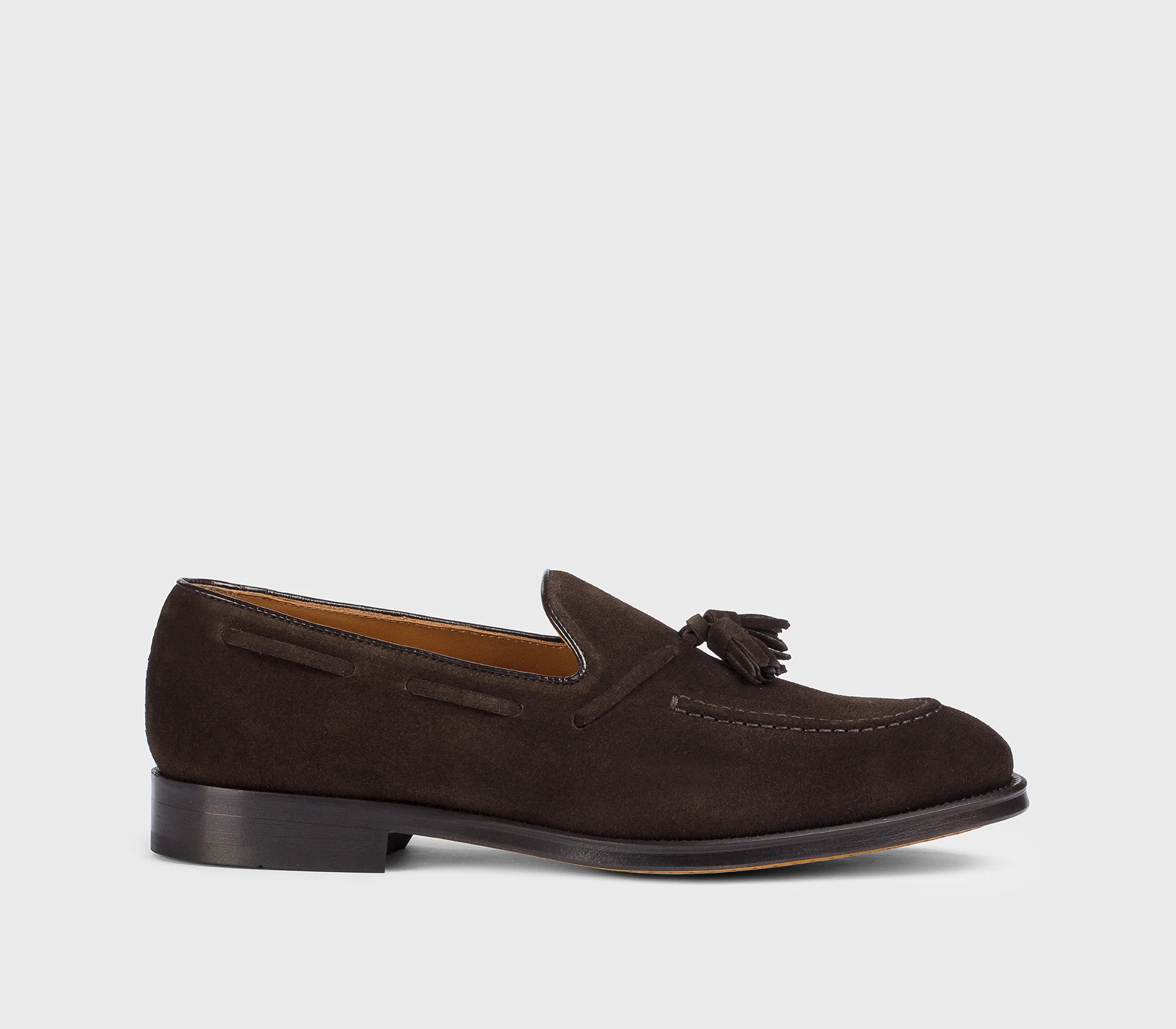 DU3339ORVNUF009TM23 - Mocassino con nappine in suede marrone "terre"