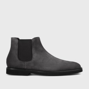 DU3360DAVDUF024NN05 - Stivaletto in suede grigio "antracite"