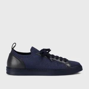 DU3381SPENPZ830BB00 - Sneaker in tessuto tecnico e pelle blu