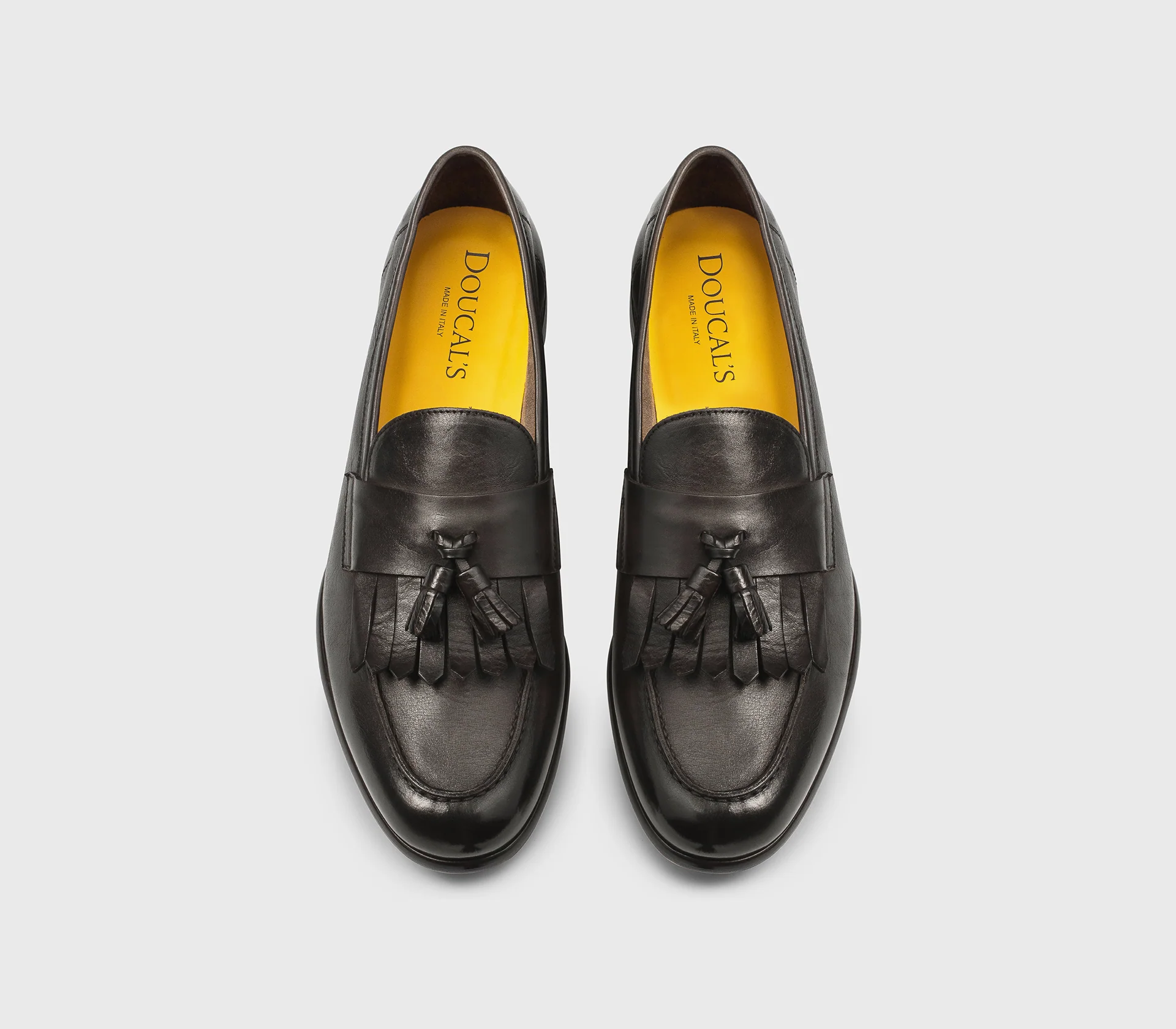 DU3399STRAUY188TM00 - Mocassino con nappine e frangia in pelle testa di moro - immagine 3