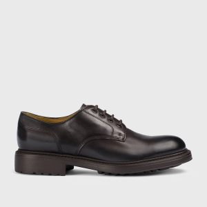 DU3501HENRUF188TM00 - Stringata in pelle testa di moro