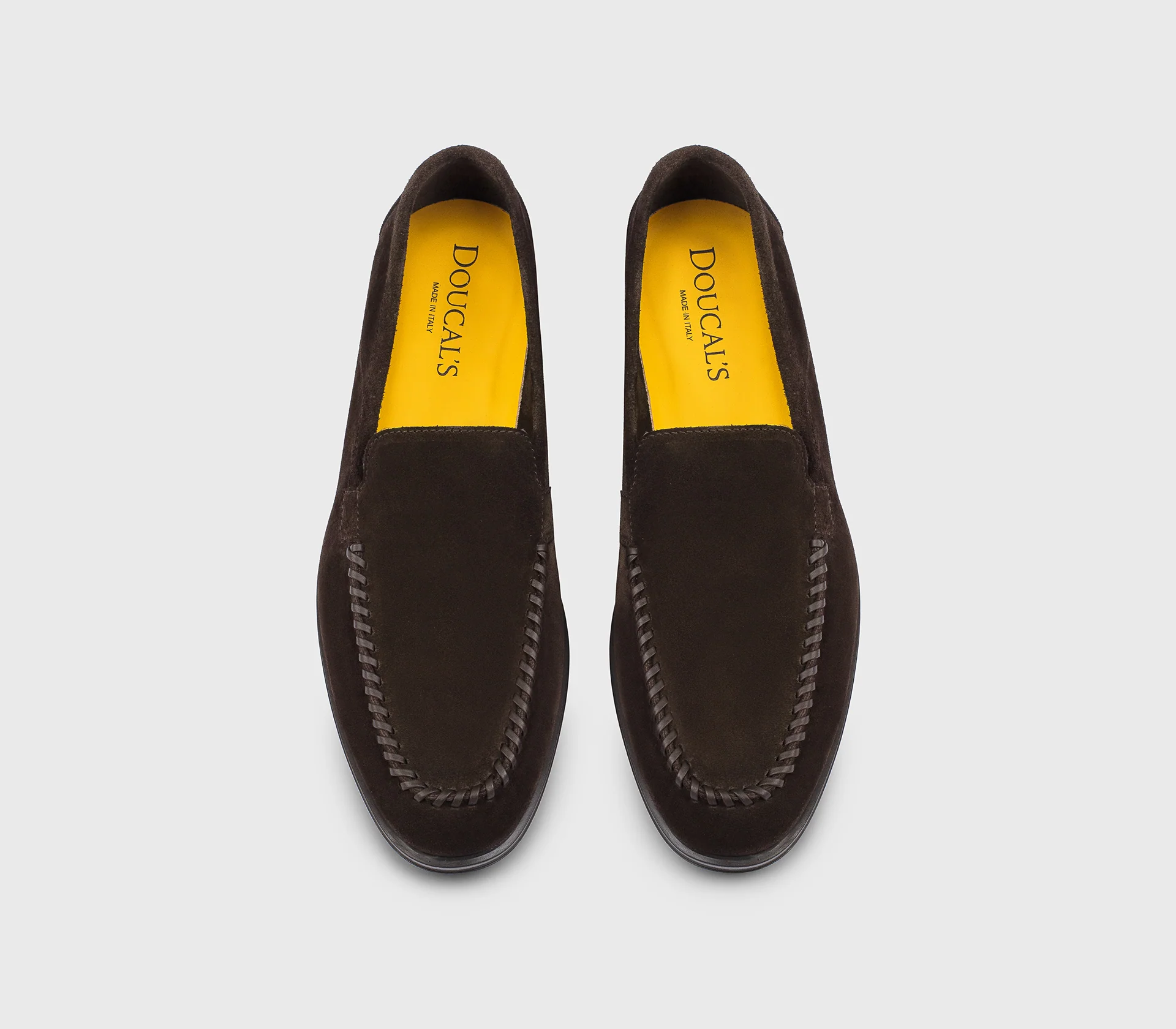 DU3517NOTTUY009TM23 - Mocassino in suede con infilature marrone "terre" - immagine 3