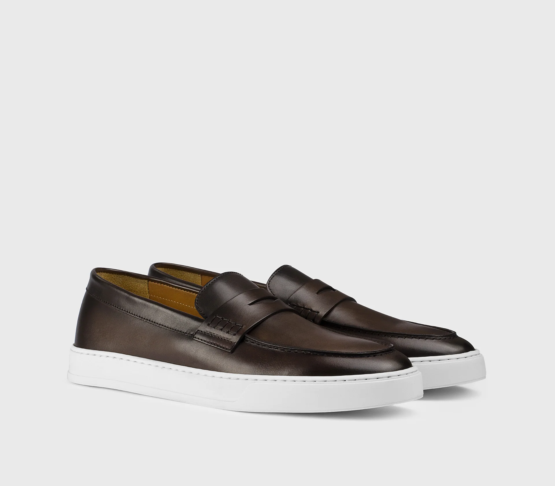 DU3546STEVUY159EM29 - Mocassino slip-on con mascherina in pelle testa di moro - immagine 4