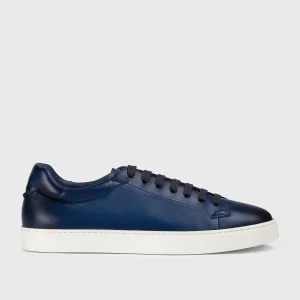 DU3552SPENUF282EB04 - Sneaker in pelle blu "avio"