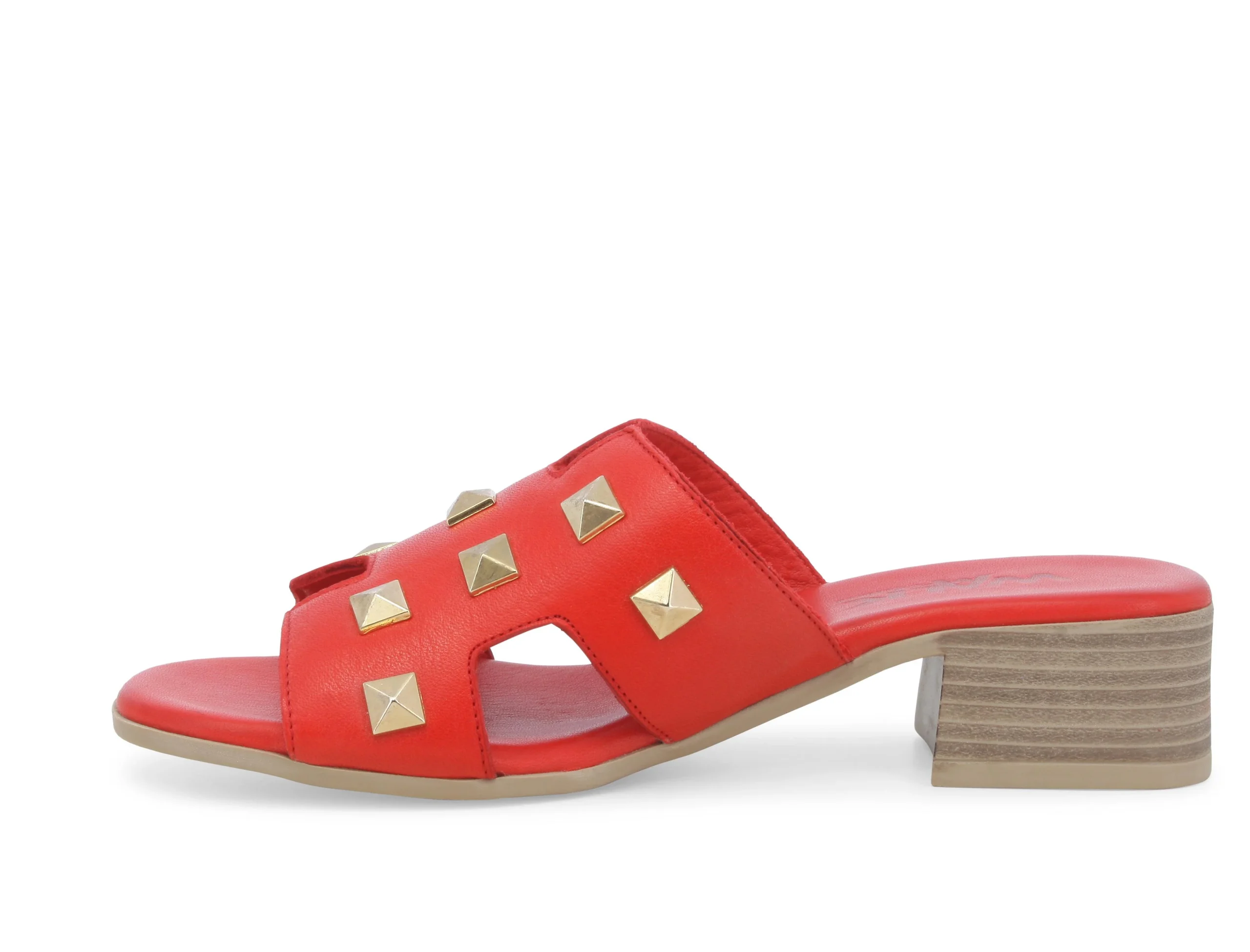Melluso Ciabatte Donna con Borchie Oro Tacco Chic Pelle - immagine 4