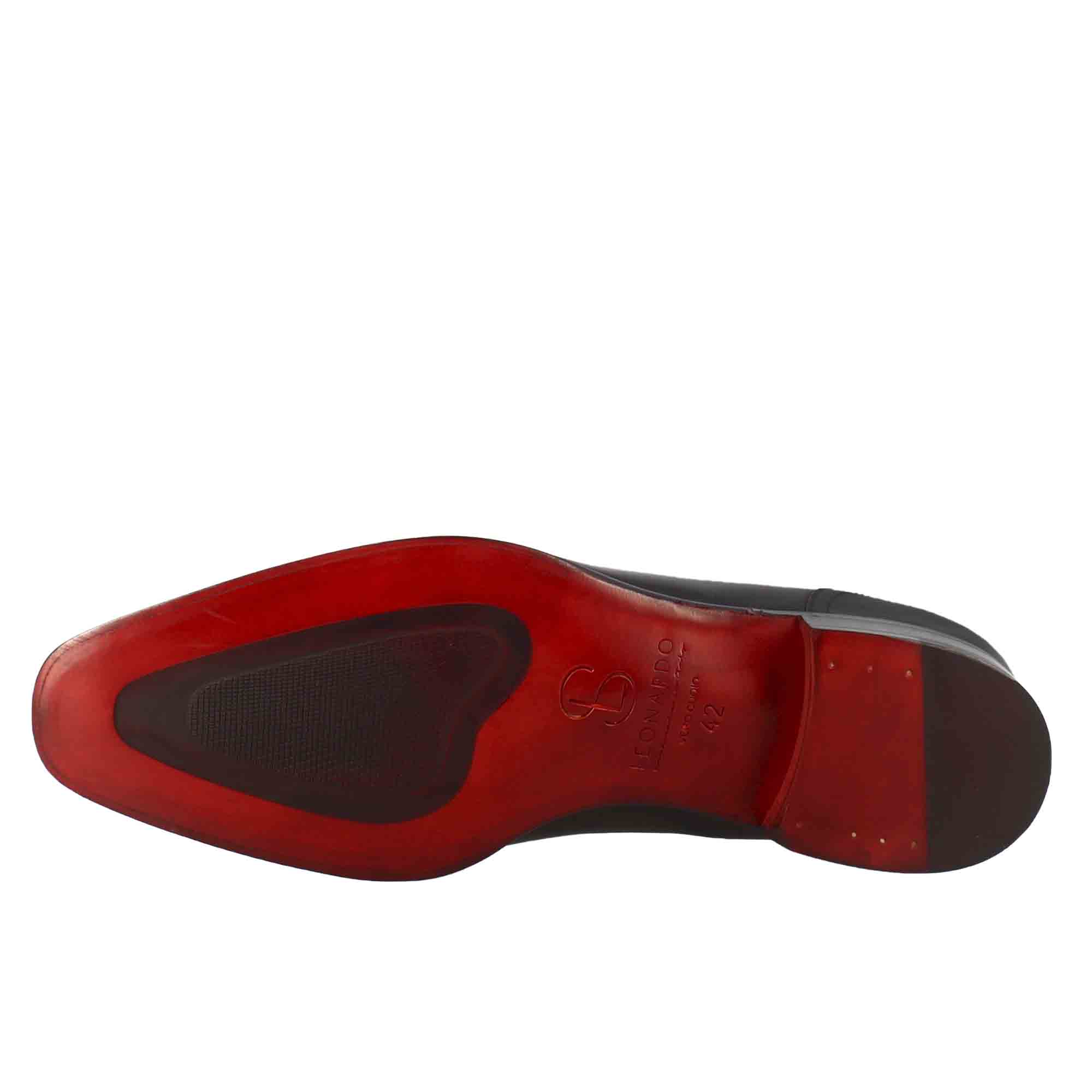 Mocassino con nappine da uomo in colore nero con punta squadrata - immagine 7