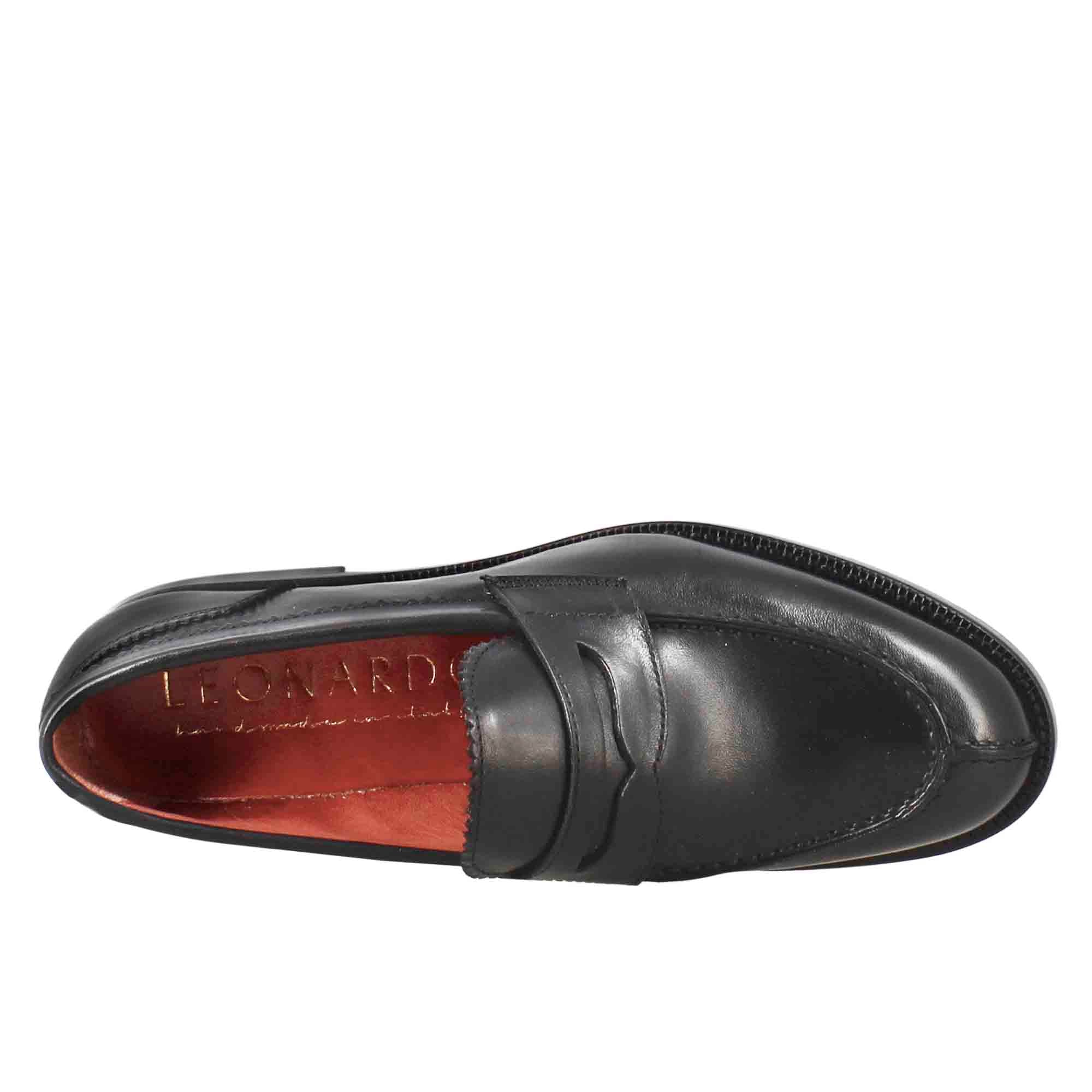 Mocassino da donna con bocca di leone in pelle nero - immagine 7