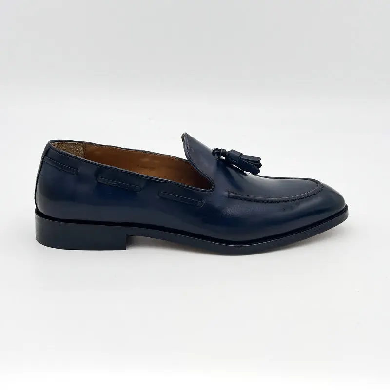 45213 Tassel Loafer Tinto a Mano Blu - immagine 6