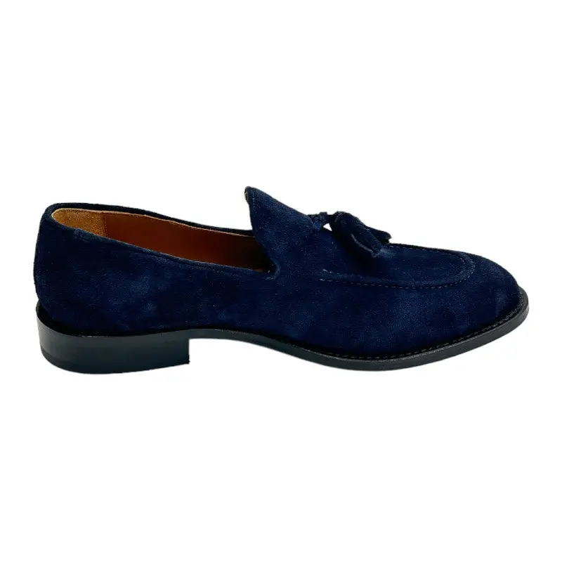 4208 Tassel Loafers Camoscio GoRain Blu - immagine 4