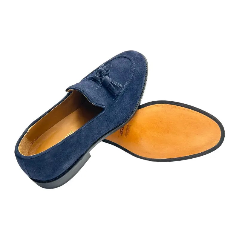 4208 Tassel Loafers Camoscio GoRain Blu - immagine 5