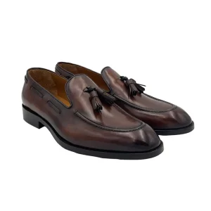 45213 Tassel Loafers Tinto a Mano Old Brown