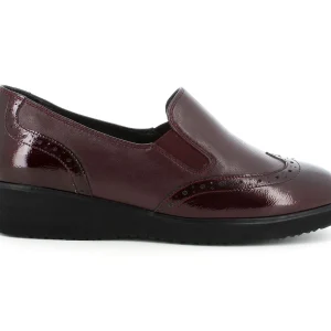 Melluso donna scarpe basse in pelle bordeaux