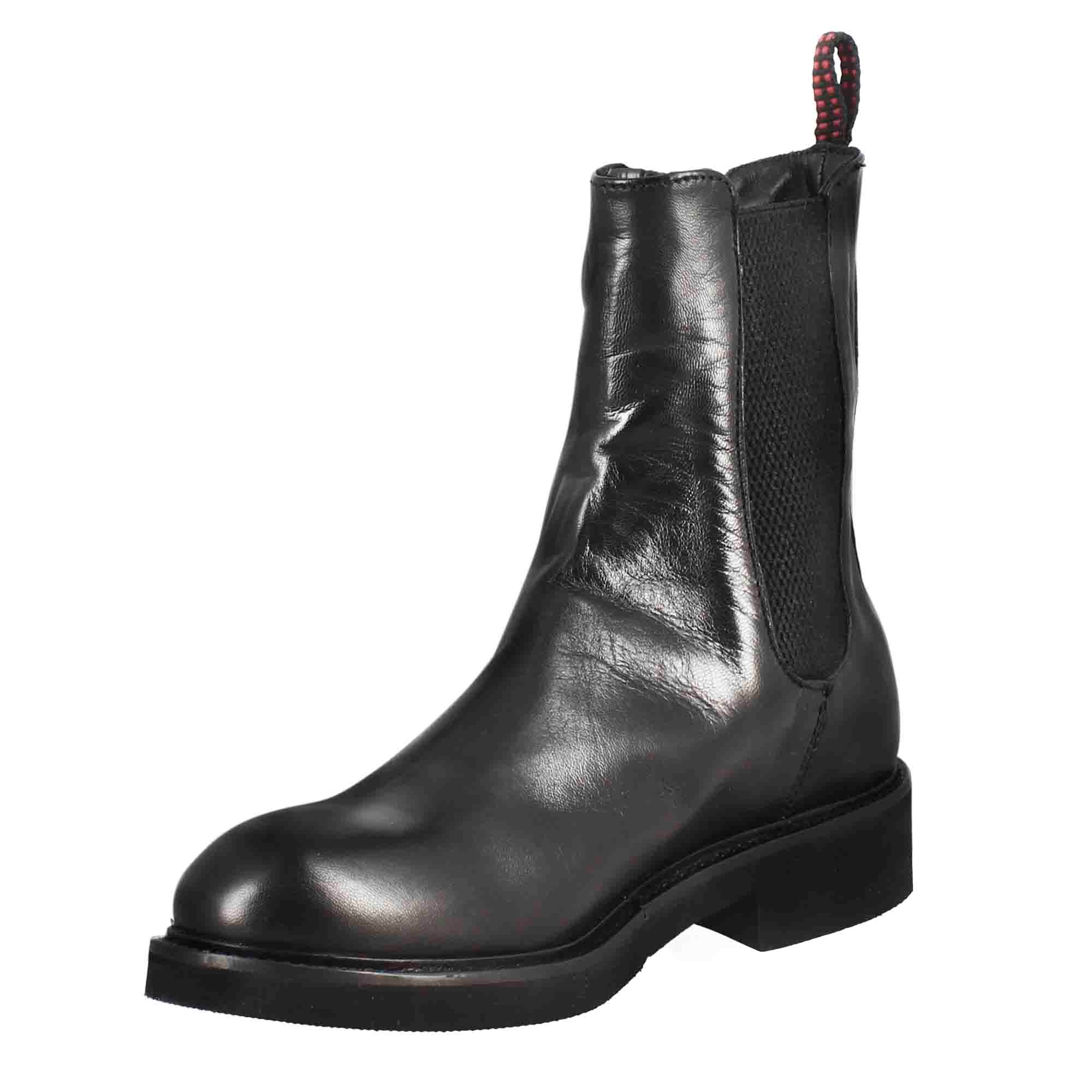 Stivaletto chelsea paupa da donna in pelle lavata colore nero - immagine 4