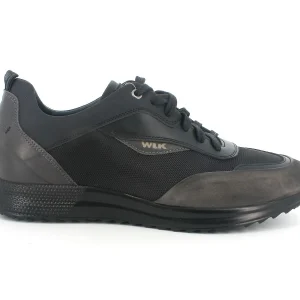 Melluso uomo scarpe basse in pelle e tessuto