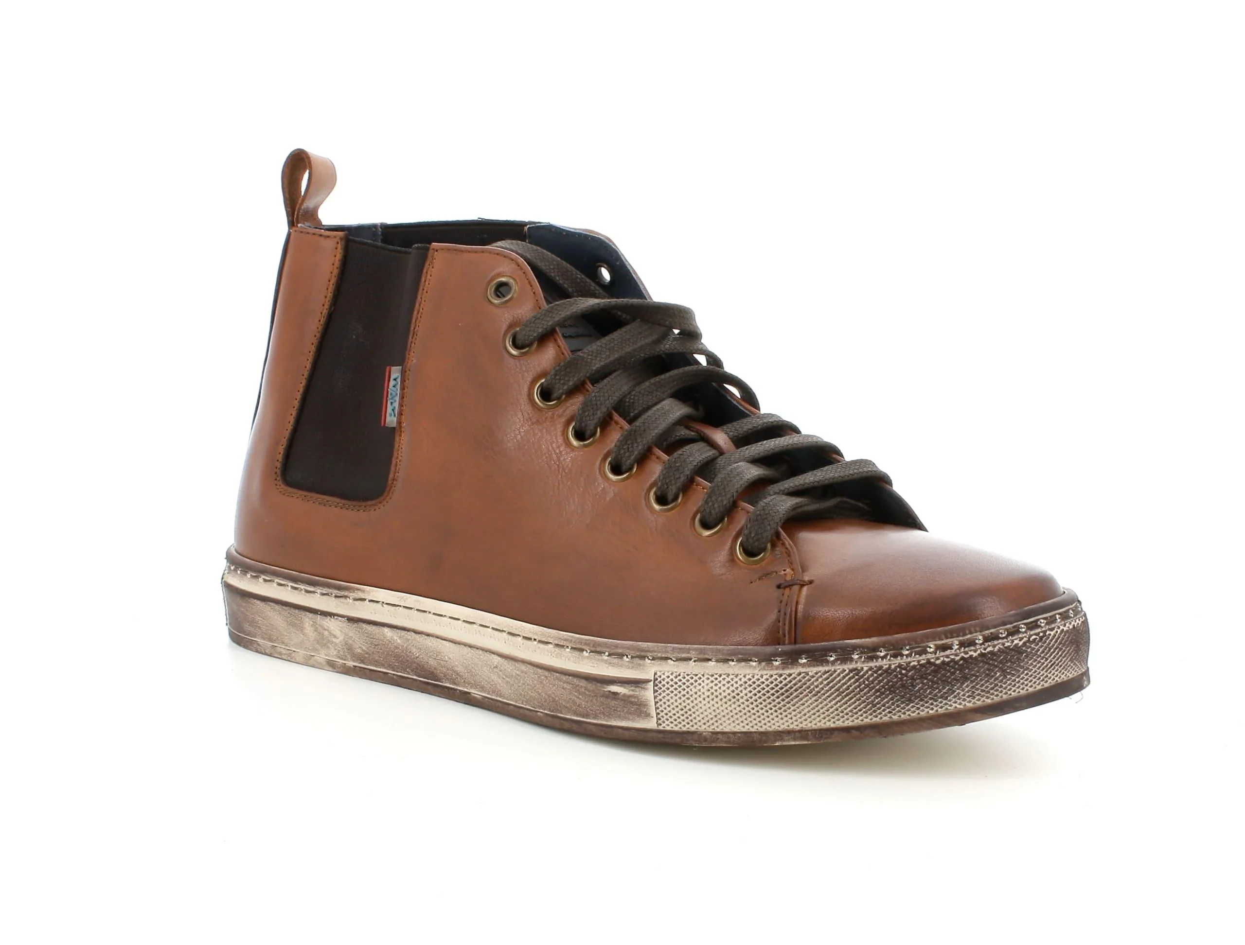 Melluso uomo sneakers pelle con elastici e stringhe - immagine 3