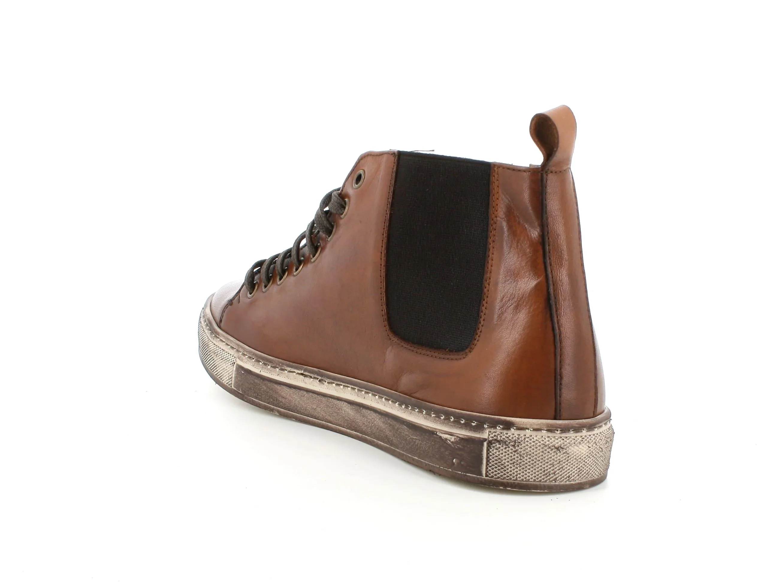 Melluso uomo sneakers pelle con elastici e stringhe - immagine 6