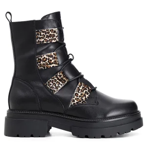 CafèNoir anfibi donna stringati tomaia pelle