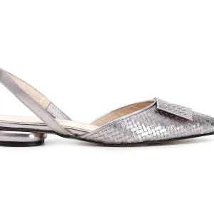 CafèNoir ballerine slingback in pelle intrecciata