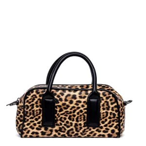 Borsa a bauletto in stampa maculata.