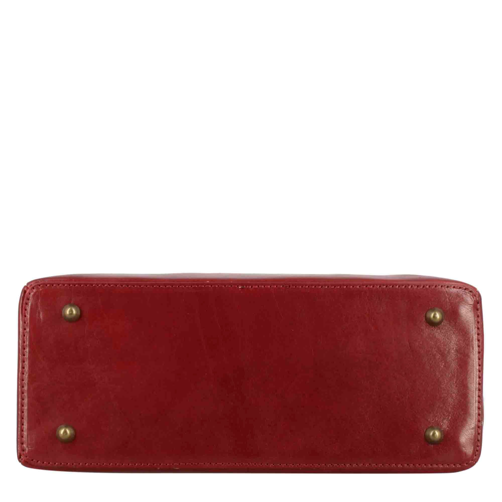 Borsa a mano Tulia bauletto da donna in pelle colore rosso - immagine 4