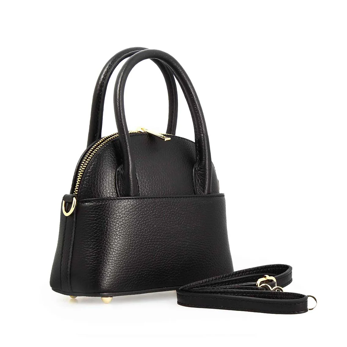 Borsa a mano da donna Sofia piccola in pelle colore nero - immagine 5