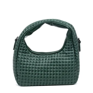 Borsa a mano effetto intrecciato.