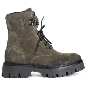 CafèNoir Anfibi Donna Invernali Carrarmato Tomaia Camoscio