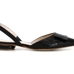 CafèNoir ballerine slingback in pelle intrecciata