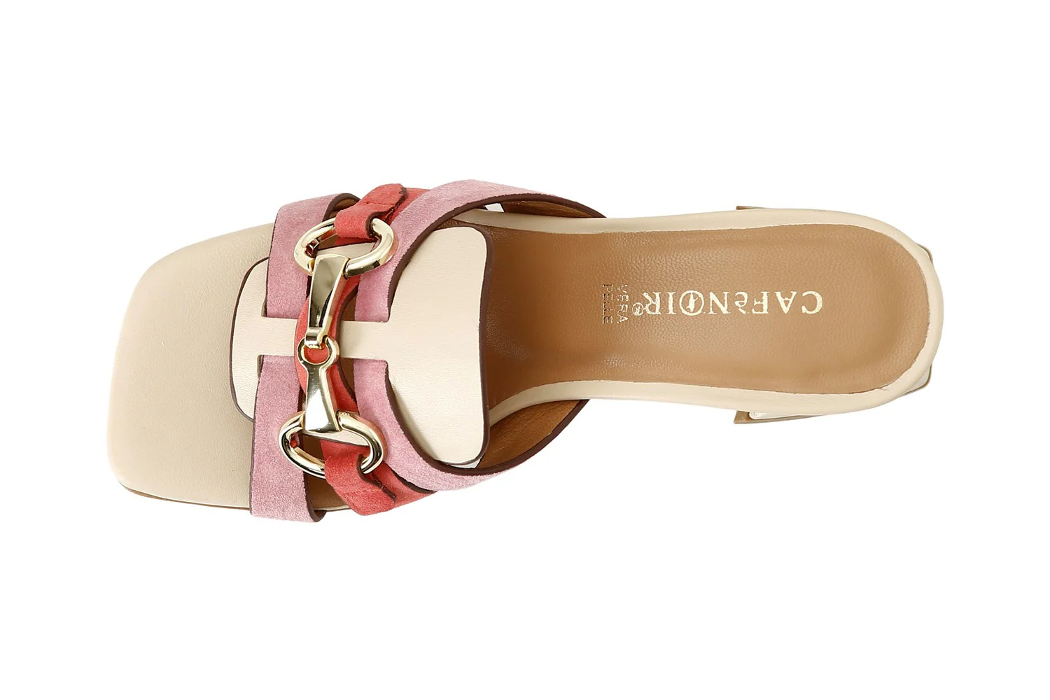 CafèNoir Ciabatte con Tacco sagomato Tomaia Multicolore Pelle - immagine 3