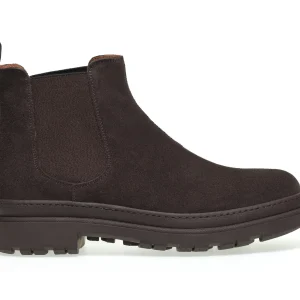 Frau uomo chelsea boots invernali camoscio