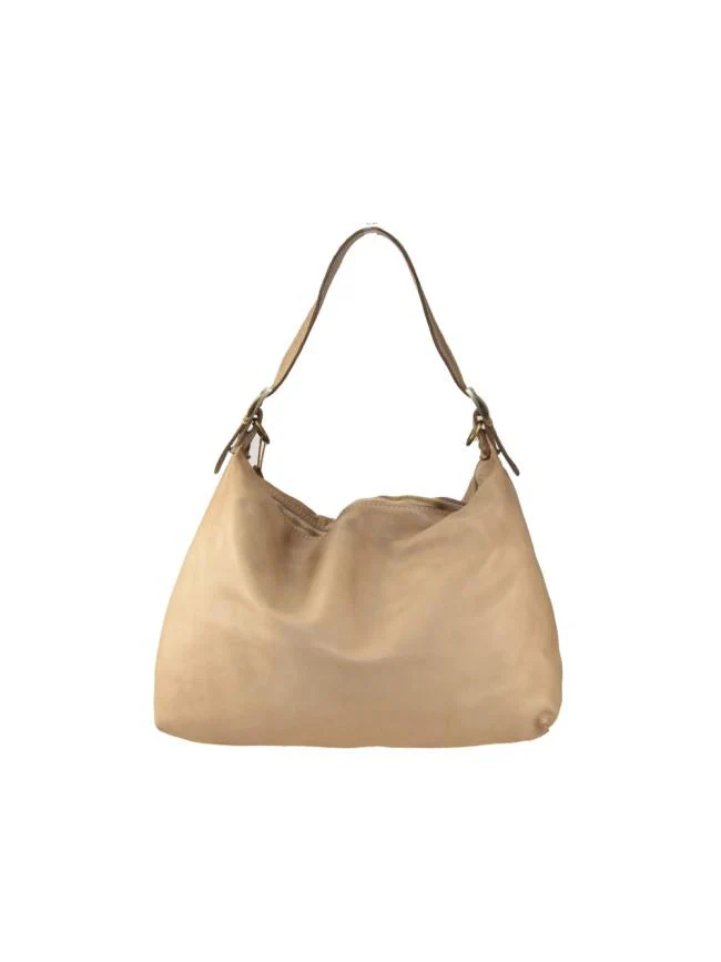 Borsa a spalla in pelle - BAYL49 taupe - immagine 2